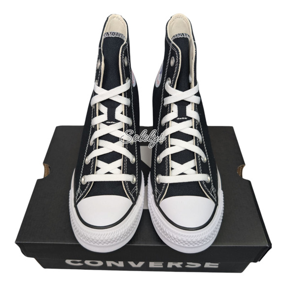 Converse Chuck Taylor All Star Hidden Wedge Platform Black White Sneaker 6 NEW - Picture 2 of 10